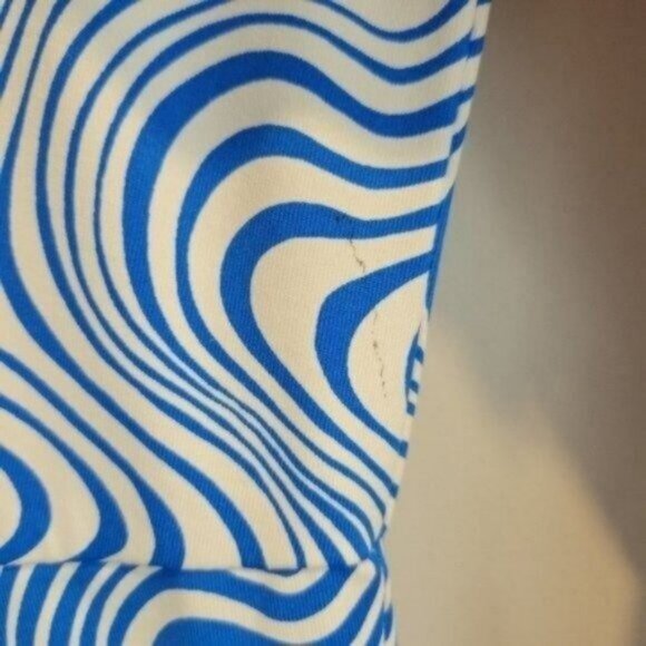 J. Mclaughlin | Catalina Coth Mia Dress Oahu Waves Pattern Blue White - Picture 6 of 8